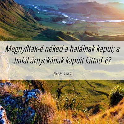 Picture 06 - Jób 38:17 KAR - Megnyíltak-é néked a halálnak kapui; a halál - Bible Verse Picture