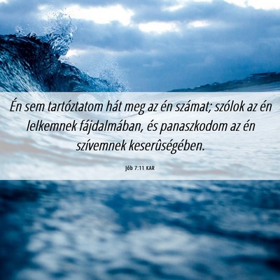Picture 06 - Jób 7:11 KAR - Én sem tartóztatom hát meg az én számat; - Bible Verse Picture
