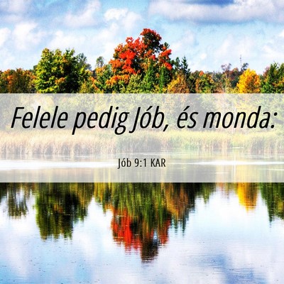 Picture 06 - Jób 9:1 KAR - Felele pedig Jób, és - Bible Verse Picture