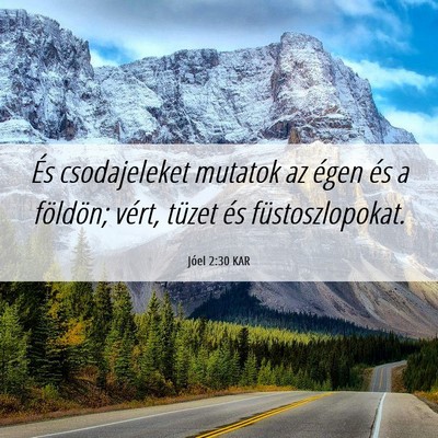 Picture 06 - Jóel 2:30 KAR - És csodajeleket mutatok az égen és a földön; - Bible Verse Picture