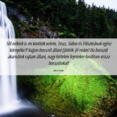 Picture 06 - Jóel 3:4 KAR - Sõt néktek is mi közötök velem, Tírus, - Bible Verse Picture