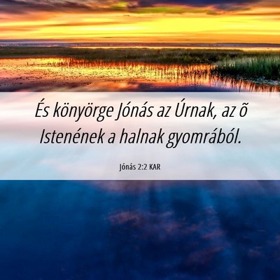 Picture 06 - Jónás 2:2 KAR - És könyörge Jónás az Úrnak, az õ - Bible Verse Picture