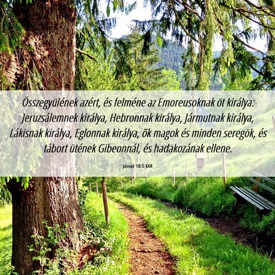 Picture 06 - Józsué 10:5 KAR - Összegyülének azért, és felméne az - Bible Verse Picture