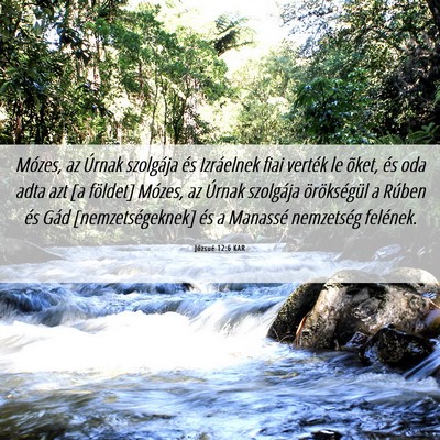 Picture 06 - Józsué 12:6 KAR - Mózes, az Úrnak szolgája és Izráelnek fiai - Bible Verse Picture