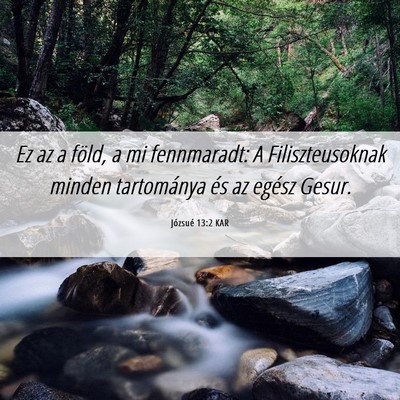 Picture 06 - Józsué 13:2 KAR - Ez az a föld, a mi fennmaradt: A Filiszteusoknak - Bible Verse Picture