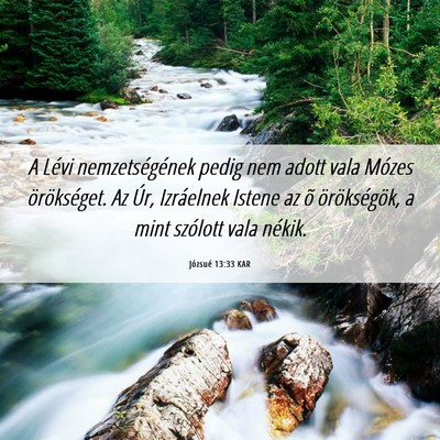 Picture 06 - Józsué 13:33 KAR - A Lévi nemzetségének pedig nem adott vala - Bible Verse Picture