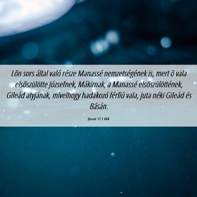 Picture 06 - Józsué 17:1 KAR - Lõn sors által való része Manassé - Bible Verse Picture