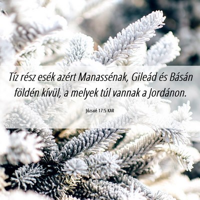 Picture 06 - Józsué 17:5 KAR - Tíz rész esék azért Manassénak, Gileád és - Bible Verse Picture