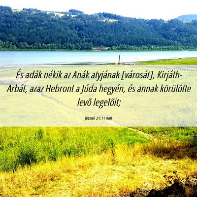 Picture 06 - Józsué 21:11 KAR - És adák nékik az Anák atyjának [városát], - Bible Verse Picture