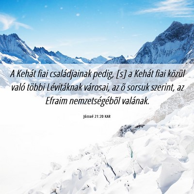 Picture 06 - Józsué 21:20 KAR - A Kehát fiai családjainak pedig, [s] a Kehát - Bible Verse Picture