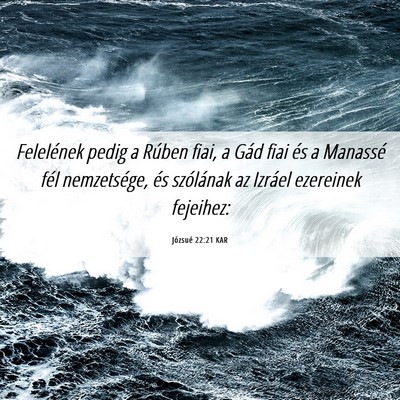 Picture 06 - Józsué 22:21 KAR - Felelének pedig a Rúben fiai, a Gád fiai és a - Bible Verse Picture