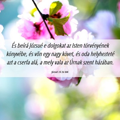 Picture 06 - Józsué 24:26 KAR - És beírá Józsué e dolgokat az Isten - Bible Verse Picture