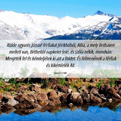 Picture 06 - Józsué 7:2 KAR - Külde ugyanis Józsué férfiakat Jérikhóból, - Bible Verse Picture