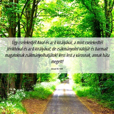 Picture 06 - Józsué 8:2 KAR - Úgy cselekedjél Aival és az õ királyával, a - Bible Verse Picture