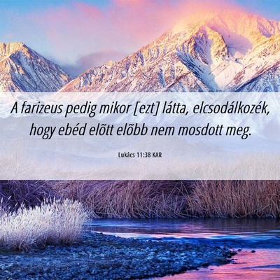 Picture 06 - Lukács 11:38 KAR - A farizeus pedig mikor [ezt] látta, - Bible Verse Picture