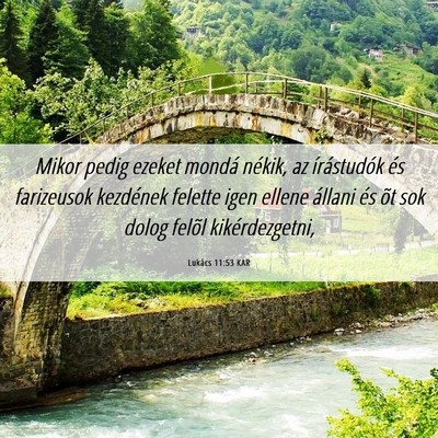 Picture 06 - Lukács 11:53 KAR - Mikor pedig ezeket mondá nékik, az írástudók - Bible Verse Picture