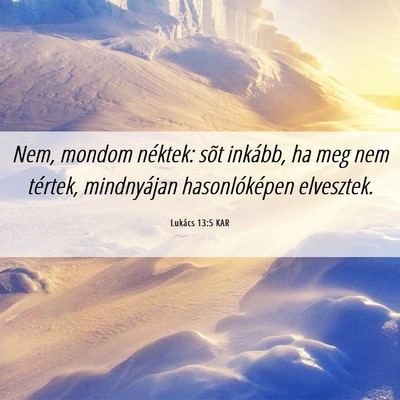 Picture 06 - Lukács 13:5 KAR - Nem, mondom néktek: sõt inkább, ha meg nem - Bible Verse Picture