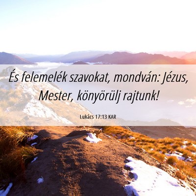 Picture 06 - Lukács 17:13 KAR - És felemelék szavokat, mondván: Jézus, - Bible Verse Picture