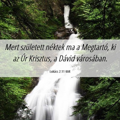 Picture 06 - Lukács 2:11 KAR - Mert született néktek ma a Megtartó, ki az Úr - Bible Verse Picture