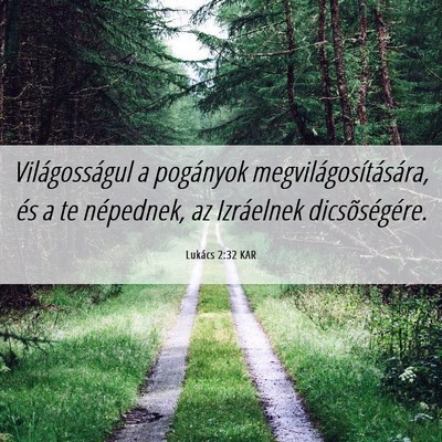 Picture 06 - Lukács 2:32 KAR - Világosságul a pogányok megvilágosítására, - Bible Verse Picture