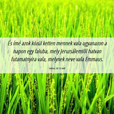 Picture 06 - Lukács 24:13 KAR - És ímé azok közül ketten mennek vala - Bible Verse Picture