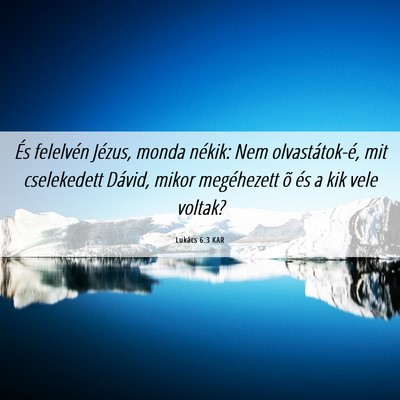 Picture 06 - Lukács 6:3 KAR - És felelvén Jézus, monda nékik: Nem - Bible Verse Picture