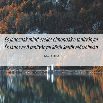 Picture 06 - Lukács 7:18 KAR - És Jánosnak mind ezeket elmondák a - Bible Verse Picture