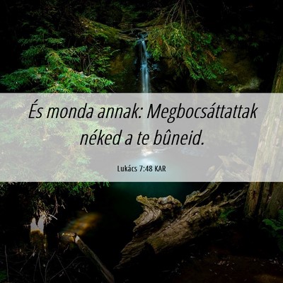 Picture 06 - Lukács 7:48 KAR - És monda annak: Megbocsáttattak néked a te - Bible Verse Picture