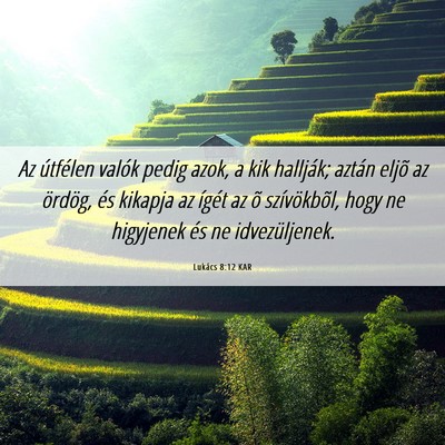 Picture 06 - Lukács 8:12 KAR - Az útfélen valók pedig azok, a kik hallják; - Bible Verse Picture