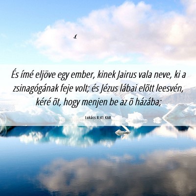 Picture 06 - Lukács 8:41 KAR - És ímé eljöve egy ember, kinek Jairus vala - Bible Verse Picture