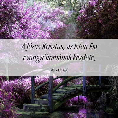Picture 06 - Márk 1:1 KAR - A Jézus Krisztus, az Isten Fia evangyéliomának - Bible Verse Picture