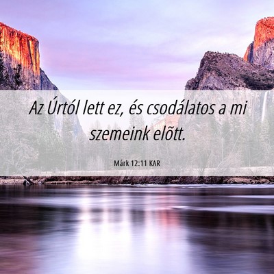 Picture 06 - Márk 12:11 KAR - Az Úrtól lett ez, és csodálatos a mi szemeink - Bible Verse Picture