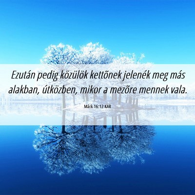 Picture 06 - Márk 16:12 KAR - Ezután pedig közülök kettõnek jelenék meg - Bible Verse Picture