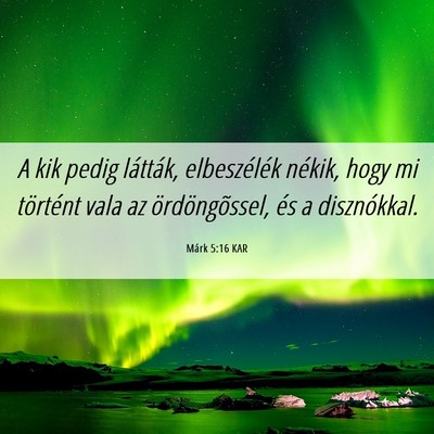 Picture 06 - Márk 5:16 KAR - A kik pedig látták, elbeszélék nékik, hogy - Bible Verse Picture