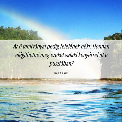 Picture 06 - Márk 8:4 KAR - Az õ tanítványai pedig felelének néki: - Bible Verse Picture