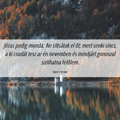 Picture 06 - Márk 9:39 KAR - Jézus pedig monda: Ne tiltsátok el õt; mert - Bible Verse Picture
