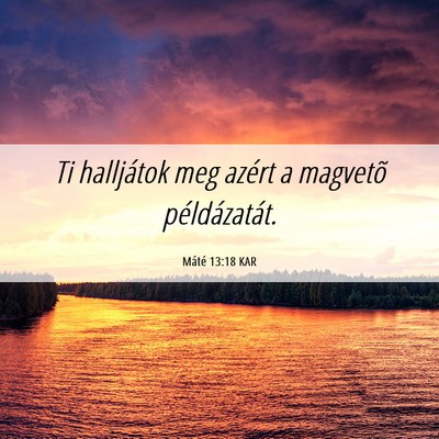 Picture 06 - Máté 13:18 KAR - Ti halljátok meg azért a magvetõ - Bible Verse Picture