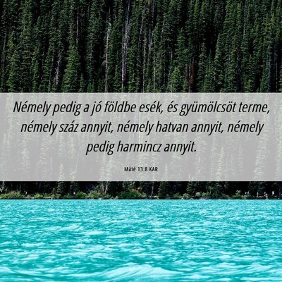 Picture 06 - Máté 13:8 KAR - Némely pedig a jó földbe esék, és - Bible Verse Picture