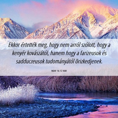 Picture 06 - Máté 16:12 KAR - Ekkor értették meg, hogy nem arról szólott, - Bible Verse Picture