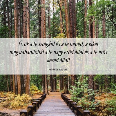 Picture 06 - Nehémiás 1:10 KAR - És õk a te szolgáid és a te néped, a kiket - Bible Verse Picture