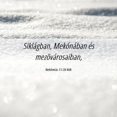 Picture 06 - Nehémiás 11:28 KAR - Siklágban, Mekónában és - Bible Verse Picture
