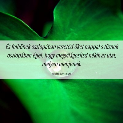 Picture 06 - Nehémiás 9:12 KAR - És felhõnek oszlopában vezetéd õket nappal s - Bible Verse Picture