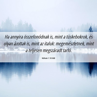 Picture 06 - Náhum 1:10 KAR - Ha annyira összefonódnak is, mint a - Bible Verse Picture