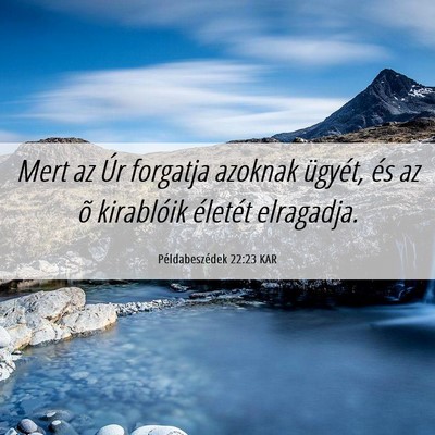 Picture 06 - Példabeszédek 22:23 KAR - Mert az Úr forgatja azoknak ügyét, és az õ - Bible Verse Picture