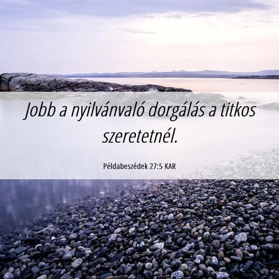Picture 06 - Példabeszédek 27:5 KAR - Jobb a nyilvánvaló dorgálás a titkos - Bible Verse Picture
