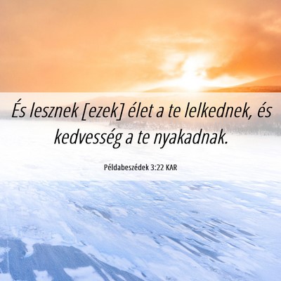 Picture 06 - Példabeszédek 3:22 KAR - És lesznek [ezek] élet a te lelkednek, és - Bible Verse Picture