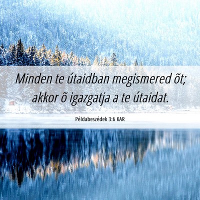Picture 06 - Példabeszédek 3:6 KAR - Minden te útaidban megismered õt; akkor õ - Bible Verse Picture