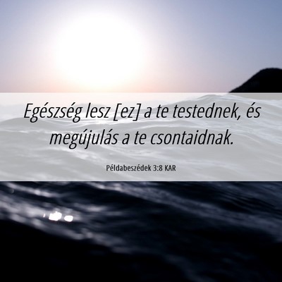Picture 06 - Példabeszédek 3:8 KAR - Egészség lesz [ez] a te testednek, és - Bible Verse Picture