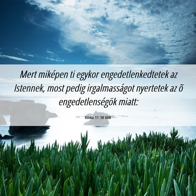 Picture 06 - Róma 11:30 KAR - Mert miképen ti egykor engedetlenkedtetek az - Bible Verse Picture