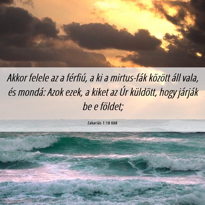 Picture 06 - Zakariás 1:10 KAR - Akkor felele az a férfiú, a ki a mirtus-fák - Bible Verse Picture